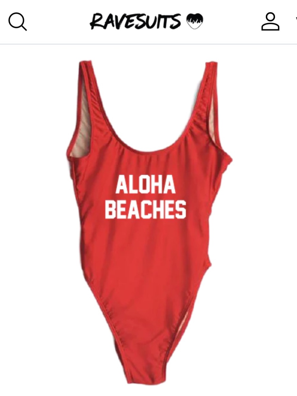 Aloha Beaches One-Piece Swimsuit - Red